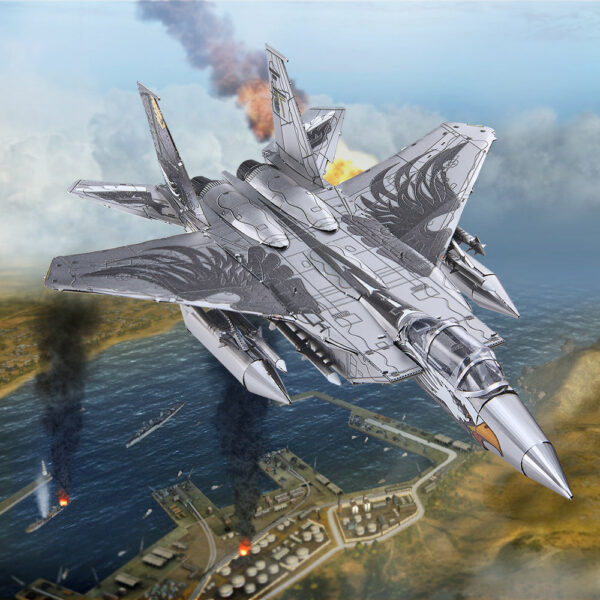 af5c78308595ceb8 Piececool 3D Metal Puzzles F-15 Assembly Model Kits Adult DIY Fighter Aircraft Jigsaw for Collection Birthday Gifts