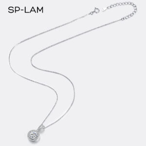 af78532f6f3d4003 SP-LAM Moissanite Diamond Pendant Necklaces For Women Sterling Sier Chain Trending Iced Bling Wedding Jewelry