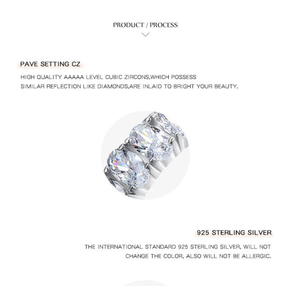 af7a19b3a669b81e Modian New 100% 925 Sterling Silver Classic Oval Sparkling Finger Ring For Women Luxury AAAAA CZ Wedding Engagement Fine Jewelry