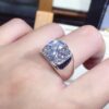 af7e5dbf71a9fe48 HOYON 5 Carat Diamond Style Hearts Arrows PT950 Color Moissanite Open Size Ring for Men and Women Sier Jewelry