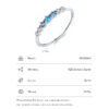 Modian Sterg Sier Simple Stackable Fashion Thin Finger Ring Charm Blue Zirconia Rings For Women Wedding Fine Jewelry
