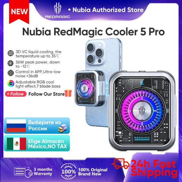 Redmagic VC Liquid Cooler 5 Pro Magnetic Phone Cooler for Games/Live Streaming for Red Magic 9s Pro iPhone 16 Pro Max Xiaomi 14