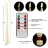 af9c268f6969e8d4 LED Flameless Flickering Taper 3D Wick Candles Lamp with Remote Control Tea Lights Wedding Home Decor Battery Operated