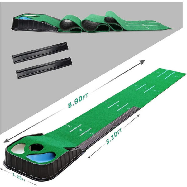 afb50109574fef90 PGM Golf Indoor Putting Mat Putter Trainer Green Carpet Practice Set Ball Return Mats PM005
