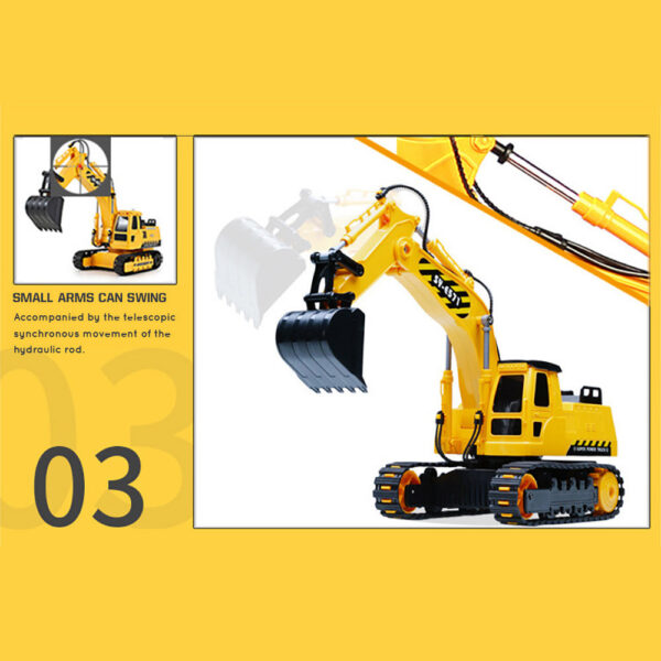 Double E RC Excavator Truck 11CH crawler Tractor Model Engineering Car 2.4G Radio Remote Controlled Electric hine Kid Toy