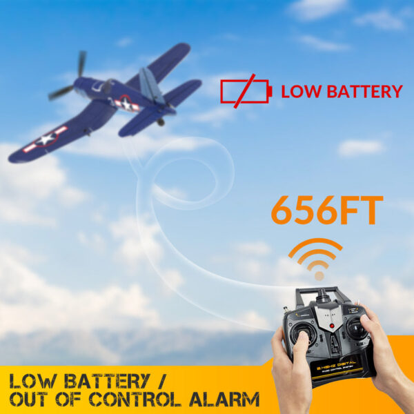 afc8dc2bd24d5406 New F4U Corsair RC Plane 2.4Ghz 4CH 400mm Wingspan One-Key Aerobatic RTF Remote Control Aircraft Toys Gifts for Children