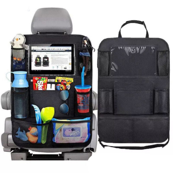 Seat Organizer Multifunctional Oxford Fabric Car Back Multi Pocket Storage Bag with Tablet Holder Protector for Kids