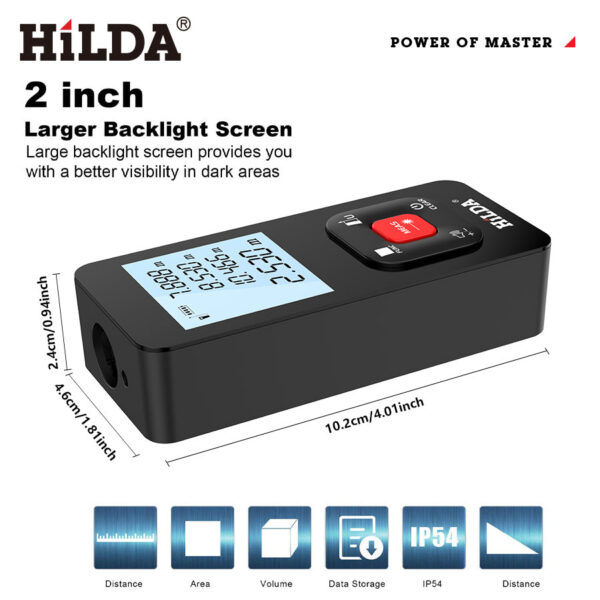 Mini Rangefinder Distance Meter digital rangefinder Tool Laser Tape Range Finder Building Measure Ruler 50M/100M/120M