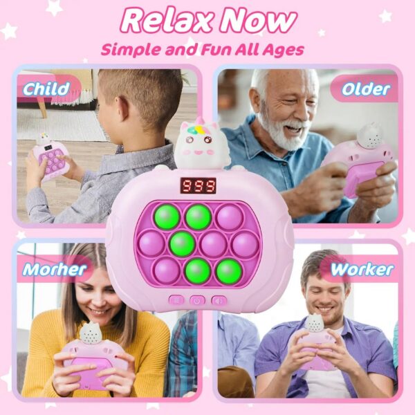 999 Levels Electronic Pop Quick Push Game Console With LED Screen Display Anti Stress Sensory Bubble Toys for Children Gifts