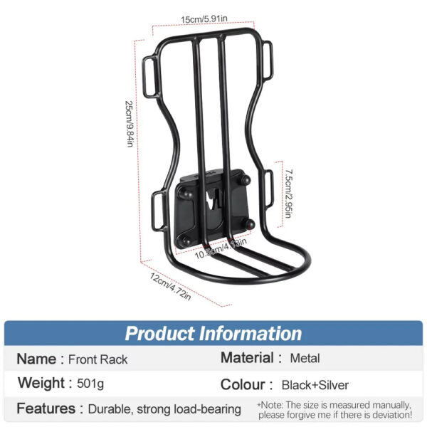 NEWBOLER Metal Front Rack for Brompton Bike Bag Front Lightweight Shelf Luggage Rack Bicycle Accessories