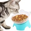 MILIFUN Raised Cat Food Bowls with Stand, Cat Dishes for Food or Water, Cat Tilted Bowl, Pet Dish with Stand
