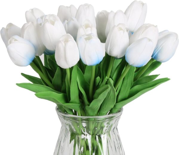 b03836dfb04d0473 IPOPU Real Touch Purple Tulips 24PCS Artificial Flowers for Decoraion Fake Tulips Light Purple Flowers Floral Arrangements Artificial Faux Tulips Decor for Table Home Kitchen Decor (Light Purple)
