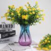 b0442fadea3ed12f RECUTMS 12 Bundles Outdoor Artificial Flowers UV Resistant Fake Boxwood Plants, Faux Greenery for Indoor Outside Hanging Plants Garden Porch Window Box Home Wedding Farmhouse Décor(Yellow)