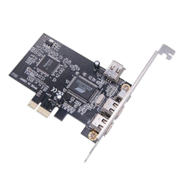 b04733d19a1b49a2 PCIe Firewire PCI-E 2A+1 Mini-A 1394A Video Capture Card VIA VT6308P Chip Support IEEE1394 400 Mbit 2+1 Port PHY