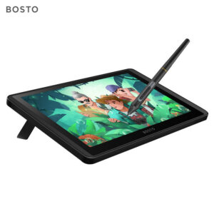 BOSTO 12HD-A H-IPS LCD Graphics Drawing Tablet Monitor 11.6 Inch Size 1366x768 Display 8192 Pressure Level Support Windows OS