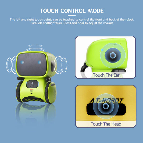 b05e0454e7cfa4f4 Interactive Cute Toy Smart Robot for Kids Dance Voice Command Touch Control Toys birthday Gifts