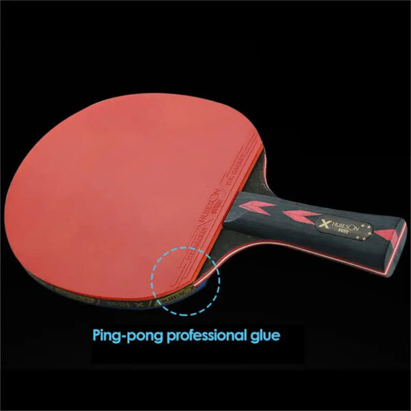 b06244f6ebbbe358 HUIESON 6 Star 2Pcs Carbon Table Tennis Set Super Powerful Ping Pong Raet Bat For Adult Club Training New Upgraded