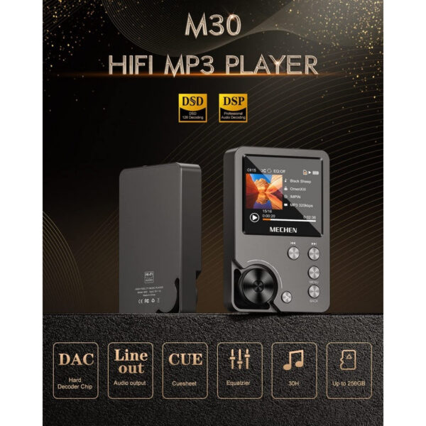 b069ebe4f56ae033 MP3 Player, Lossless DSD High Definition Portable Hi-Fi Digital Audio Music Player with 64GB Memory Card, Supports Up to 256GB