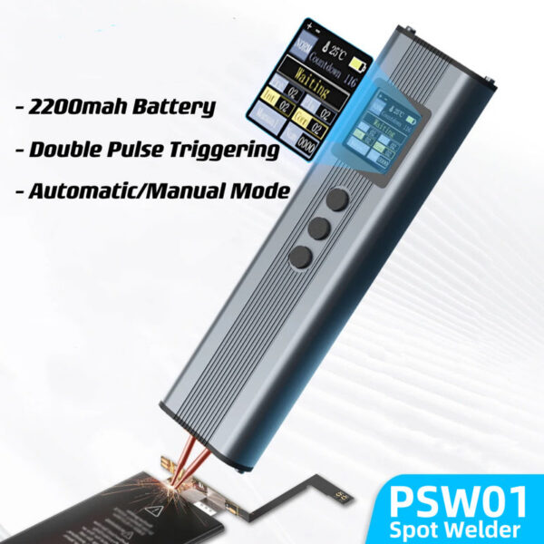 b06d9522c6daff8b PSW01 Portable Digital Display Spot Welder 11 Gears Adjustable with Dual Pulse for 18650 Battery Nickel Strip Welding