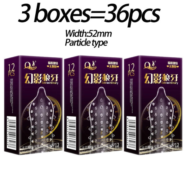 b07104b8ea9426d4 36Pcs Condoms Sex Toys for Men Adult Dense Large Particles Orgasm Penis Sleeve Fresh Easy To Clean Safety Condom Sex Goods