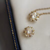 b077a07b3a32d3ba Sterling Sier Simple Diamond Gold Small Sun Pendant Necklace Women Light Wedding Jewelry Accessories