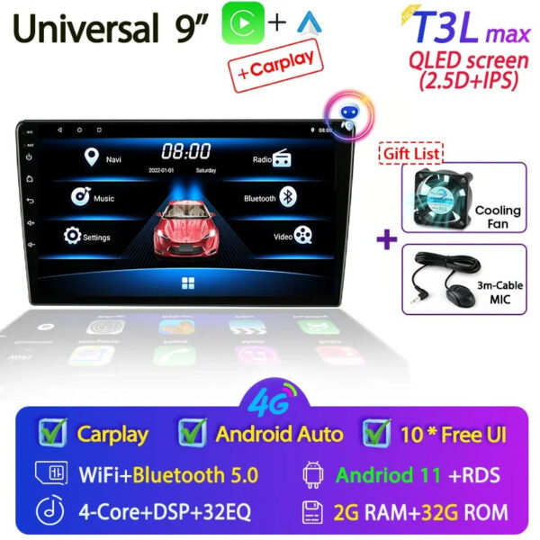 b086c8f9a2bf84f3 Srnubi Car Radio 2 Din Android 12 Auto Carplay Universal 7" 9" Multimedia Player for Nissan Honda Toyota Lada Volkswagen Hyundai