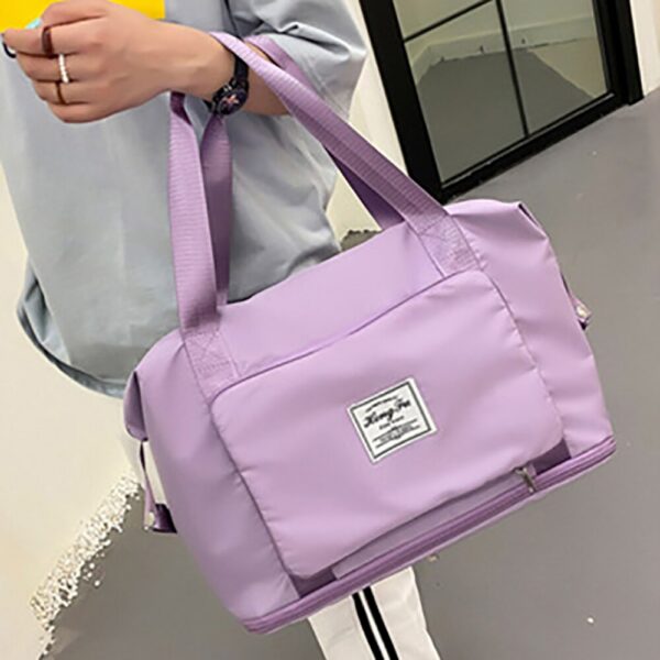 1PC Foldable Large Capacity Short Distance Travel Dry and Wet Separation Fiess Handbag Lage Bag