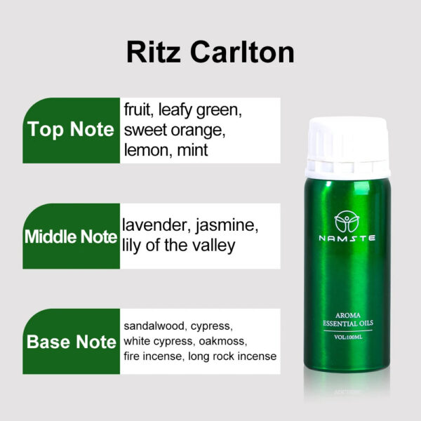 Namste 100ML Ritz Carlton Hotel Essential Oil Hotels Home Air Freshener Pure plant essential oil Free 3 Pieces Of 5ml Samples