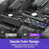 JEYI Dazzcold M.2 SSD Heatsink 2280 NVME NGFF Radiator Magnesium Aluminum Alloy PC Efficient Cooler with Thermal Silicone Pad
