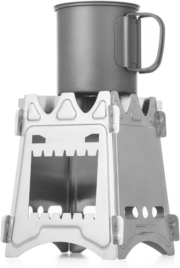 b0c97cf017ad94a0 MEETOZ Lightweight Portable Wood Burning Camping Stove Camping Backpacking Stove Folding Wood Stove for Outdoor Hiking Camping Picnic Stove