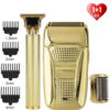 Men Electric Trimmers Set USB Rechargeable Hair Clipper Retro Double Cutter Head Shaver Beard Razor Haircut hine X0625