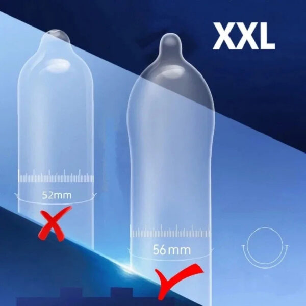 b0da8f85ec72b48d 10Pcs 0.01 Ultra Thin Condom 55mm XXL Size Sex Toys for Adult Contraception Sleeves for Penis Plus Size Safety Condoms Sex Tools