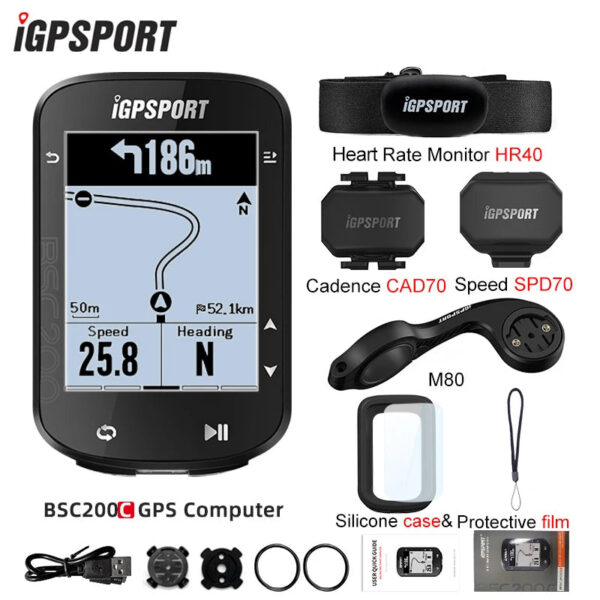 b0e469f70c5b1290 IGPSPORT BSC200C Cycle Bicycle GPS Computer Wireless Speedometer Bike Digital ANT+ Route Navigation Stopwatch Cycling Odometer