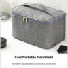 1pc Business Trip Men's Toiletry Double Layer Large Capacity Cosmetic Oxford Cloth Storage Bag Portable Handbag