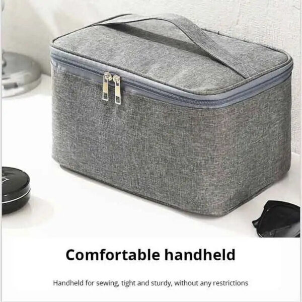 1pc Business Trip Men's Toiletry Double Layer Large Capacity Cosmetic Oxford Cloth Storage Bag Portable Handbag