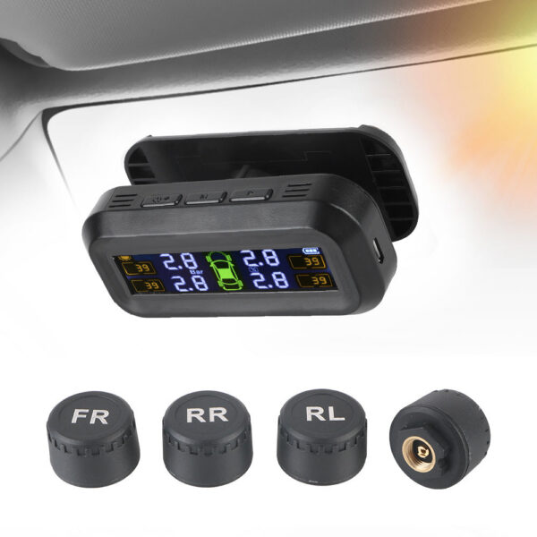 Tire Monitoring System Car Monitor Tyre Pressure Alarm With 4 External Sensors