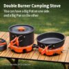 b1069f828ffc3bf0 Propane 2 Burner Camping Stove with Carrying Bag, Portable Folding Gas Stove for Camping, Backpacking Camp Stove for Outdoor Cooking, With 17,000 BTU Adjustable Burners for BBQ, Tailgating