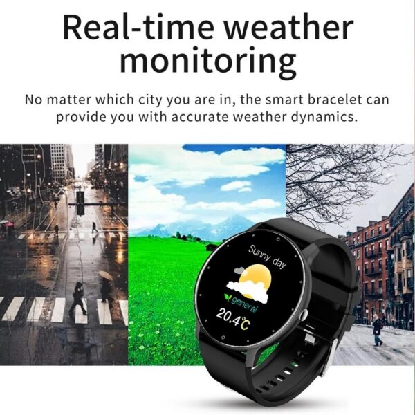 LIGE 2024 New Real-time Activity Tracker Heart Rate Monitor Sports Women Smart Watch Men Clock For Android IOS