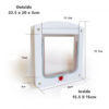 b12f8cfe979ec121 Way Locking Cat Flap Door Interior Exterior Weatherproof Pet Doors Cats Doggie Suitable For Window & Wall 4 W