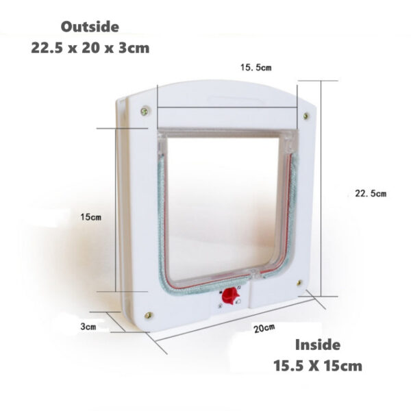 b12f8cfe979ec121 Way Locking Cat Flap Door Interior Exterior Weatherproof Pet Doors Cats Doggie Suitable For Window & Wall 4 W