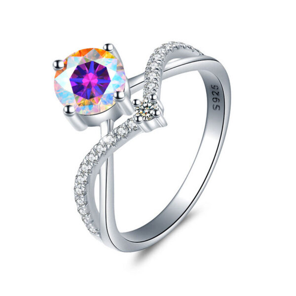 KNB Certified 0.5CT Moissanite Dia Princess Crown Rings for Women Original Sterg Sier Engagement Ring Fine Jewelry