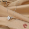 b13c8a374b8e7671 LGKGL Real Sterling Sier Sweet Star Heart Pendant Necklace For Women Wedding Statement Fine Jewelry