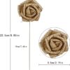 b1441689bede3a08 IPOPU Artificial Flowers, 25pcs Foam Glitter Roses Glitter Foam Rose Foam Rose with Stem for DIY Wedding Bridal Bouquet Home Party Decoration(Coffee)