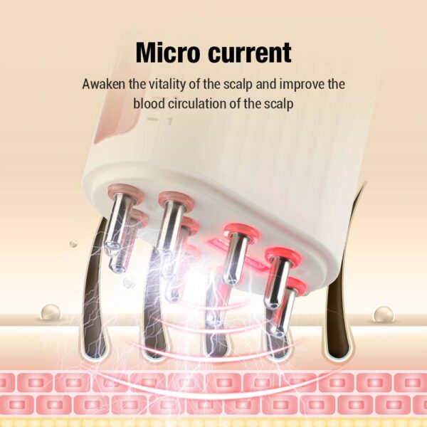 Electric Vibration Massage Comb Red Light Micro-current Essence Oil Applicator Promote Hair Growth Portable Head Massager