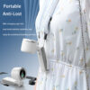 b14ca1661430979f Hanging USB Rechargeable Handheld 3600mAh Foldable Mini Neck Portable Small Turbo Fan