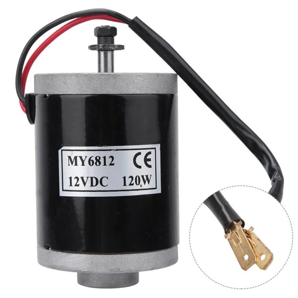 Brushed Motor MY6812 12V 120W High Speed Small Brush Motor with Belt Pulley Electric Scooter E Bike Accessory Bike Brushed Motor