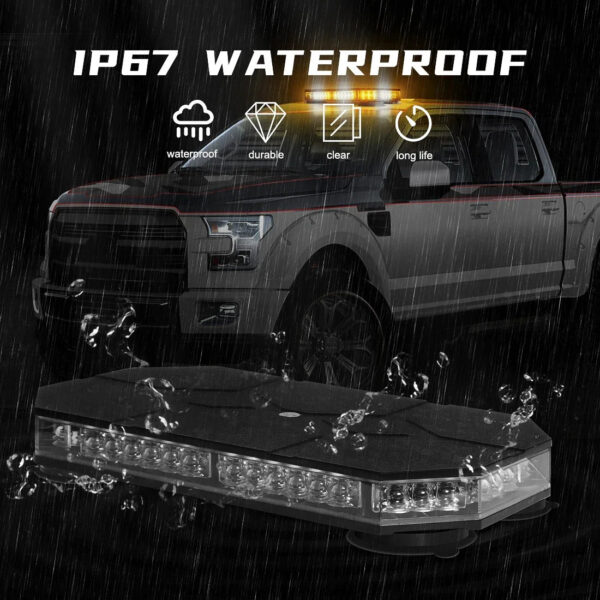 b169290aa943248e Car Warning Lamp 42 LED Roof Top Strobe With Controller For Truck Ambulance Snow Plow Magnetic Mount Emergency Safety Lights