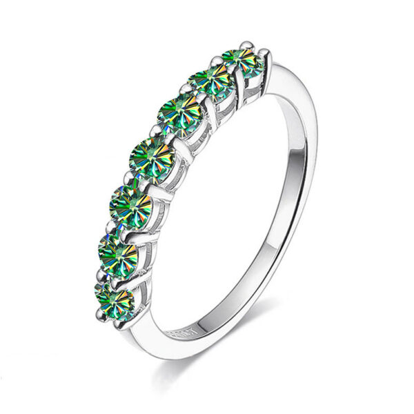 BIJOX STORY 3mm Gemstone Moissanite Rings For Women S Sier Matching Wedding Diamonds Band Stackable Ring White Gold Gift