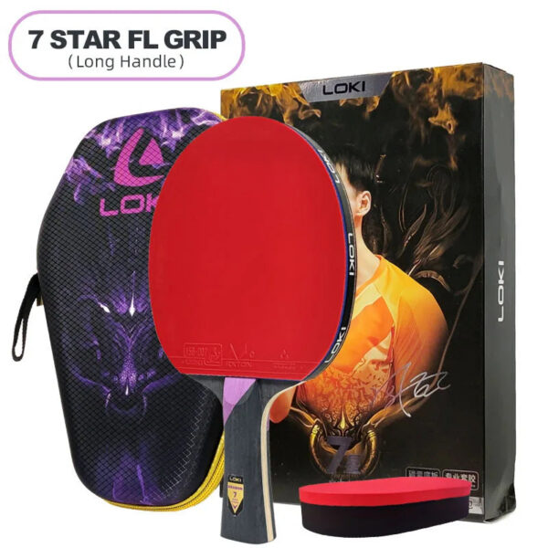 b191270fffbc19fc LOKI DRAGON Series Table Tennis Racket Professional Offensive Ping Pong Racket Paddle Bat 5 Wood 2 Carbon 6/7/8/9/10 Stars
