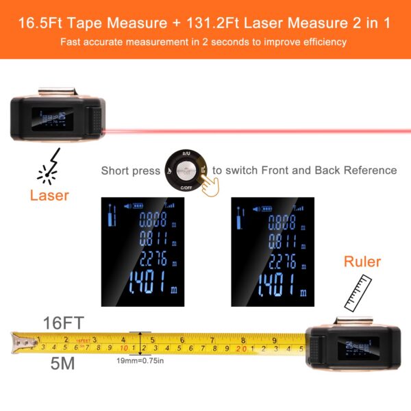 Portable Laser Level Hunting Rangefinder Multifunctional Tape Measure Meters Tras Metre Measuring Meter Range Finder Telemeters